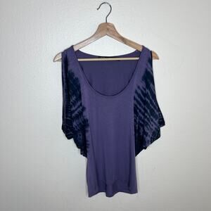 Akiko Purple Cold Shoulder Top XS